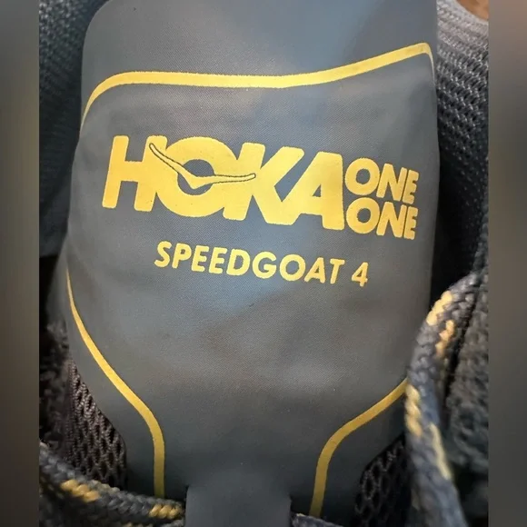 Hoka Speedgoat 4 Shoes Womens 10 Blue Daily Trail Woods Hiking Terrain Vibram - Picture 9 of 9